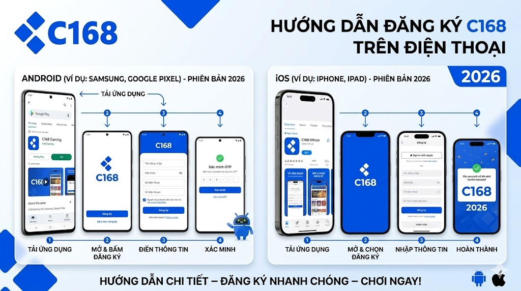 Đăng Ký C168 Trên Điện Thoại – Android & iOS Chi Tiết 2026 2 Đăng Ký C168 Trên Điện Thoại – Android & iOS Chi Tiết 2026